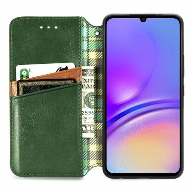 Чехол Deexe Rhombus Wallet для Samsung Galaxy A06 (A065) - Green