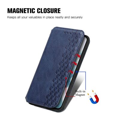 Чехол Deexe Rhombus Wallet для Samsung Galaxy A36 (A366) / A56 (A566) - Blue