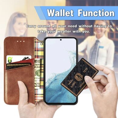 Чехол Deexe Rhombus Wallet для Samsung Galaxy A36 (A366) / A56 (A566) - Blue