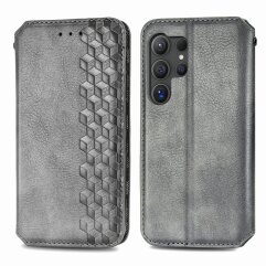 Чехол Deexe Rhombus Wallet для Samsung Galaxy S26 Ultra (S948) - Grey