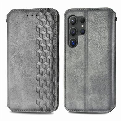 Чехол Deexe Rhombus Wallet для Samsung Galaxy S26 Ultra (S948) - Grey