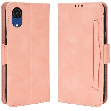 Чохол Deexe Wallet Stand для Samsung Galaxy A03 Core (A032) - Pink