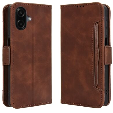 Чехол Deexe Wallet Stand для Samsung Galaxy A07 (A075) - Brown