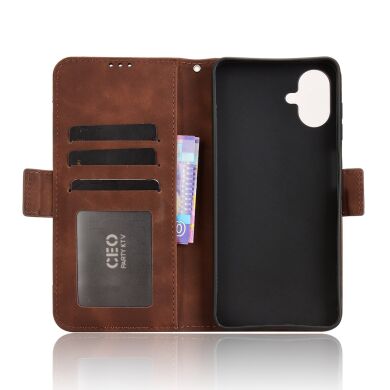 Чехол Deexe Wallet Stand для Samsung Galaxy A07 (A075) - Brown