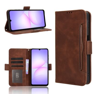Чехол Deexe Wallet Stand для Samsung Galaxy A07 (A075) - Brown