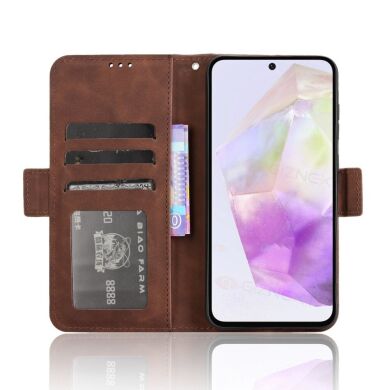 Чехол Deexe Wallet Stand для Samsung Galaxy A36 (A366) - Brown