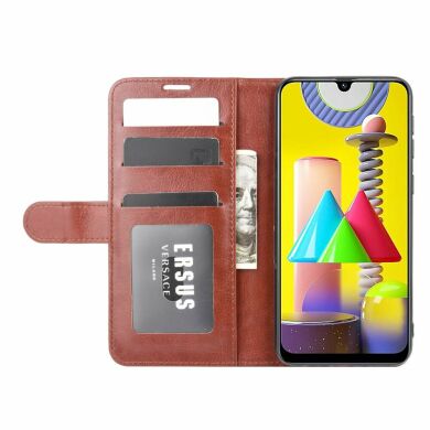 Чехол-книжка Deexe Wallet Style для Samsung Galaxy M31 (M315) - Brown