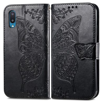 Чехол UniCase Butterfly Pattern для Samsung Galaxy A02 (A022) - Black