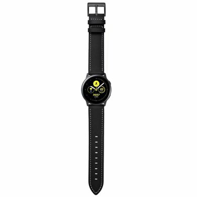 Шкіряний ремінець Deexe Classic для годинників з шириною кріплення 20мм - Black