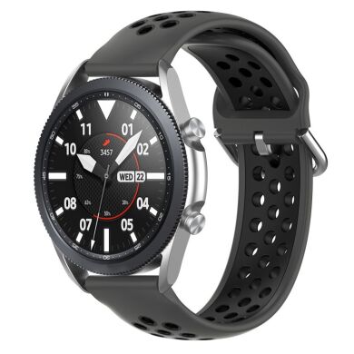 Ремешок Deexe Dual Color для Samsung Galaxy Watch 3 (45mm) - Black