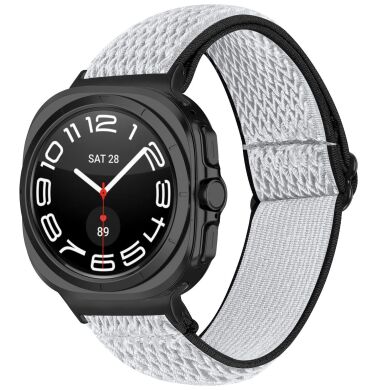 Ремешок Deexe Knitted Strap для Samsung Galaxy Watch Ultra (2025) - Black / White