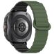 Ремешок Deexe Magnetic Band для Samsung Galaxy Watch Ultra (47mm) - Army Green / Black. Фото 1 из 7