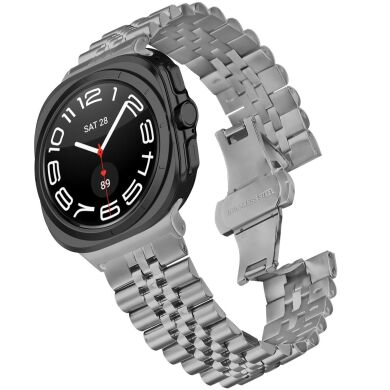 Ремешок Deexe Stainless Steel QuickFit для Samsung Galaxy Watch 8 (40/44mm) / 8 Classic / Ultra (2025) - Titanium