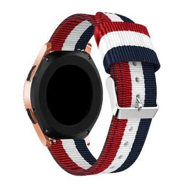 Ремешок UniCase Nylon для Samsung Galaxy Watch 42mm / Watch 3 41mm - Blue / White / Red