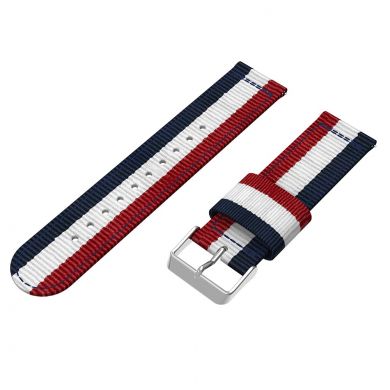 Ремешок UniCase Nylon для Samsung Galaxy Watch 42mm / Watch 3 41mm - Blue / White / Red