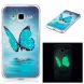 Силиконовый (TPU) чехол Deexe LumiCase для Samsung Galaxy J3 2016 (J320) - Blue Butterfly. Фото 1 из 7