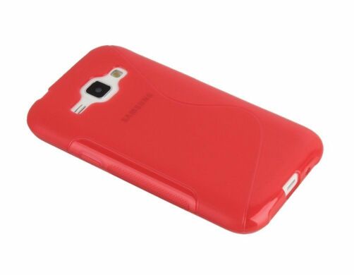 Силіконова накладка Deexe S Line для Samsung Galaxy J1 Ace (J110) - Red
