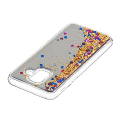 Силіконова (TPU) накладка Deexe Fashion Glitter для Samsung Galaxy J6 2018 (J600) - Gold