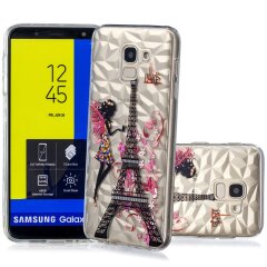 Силиконовый чехол UniCase 3D Diamond Pattern для Samsung Galaxy J6 2018 (J600) - Eiffel Tower