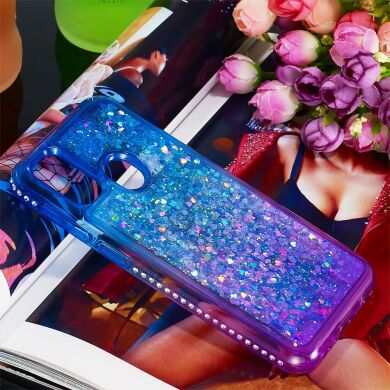 Силіконовий (TPU) чохол Deexe Fashion Glitter для Samsung Galaxy M30s (M307) / Galaxy M21 (M215) - Blue / Purple