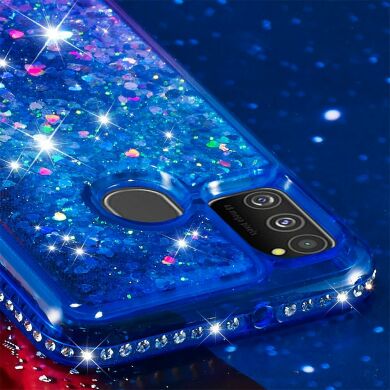 Силиконовый (TPU) чехол Deexe Fashion Glitter для Samsung Galaxy M30s (M307) / Galaxy M21 (M215) - Blue / Purple