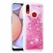 Силиконовый (TPU) чехол Deexe Liquid Glitter для Samsung Galaxy A10s (A107) - Pink. Фото 3 из 7