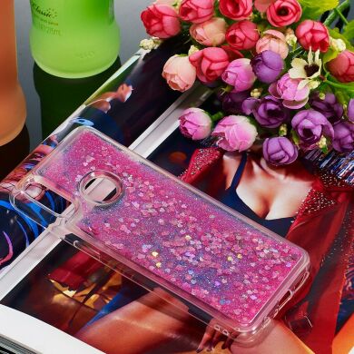 Силиконовый (TPU) чехол Deexe Liquid Glitter для Samsung Galaxy A10s (A107) - Pink