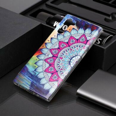 Силиконовый (TPU) чехол Deexe LumiCase для Samsung Galaxy Note 10 (N970) - Mandala Flower