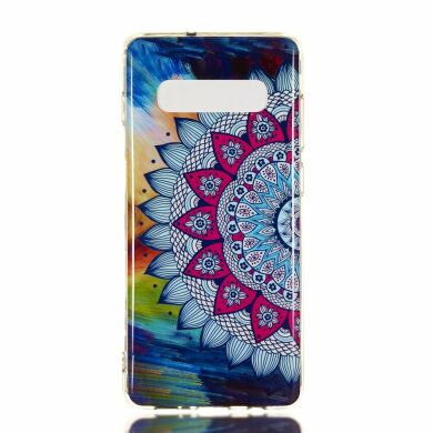 Силиконовый (TPU) чехол Deexe LumiCase для Samsung Galaxy S10 Plus (G975) - Colorized Mandala