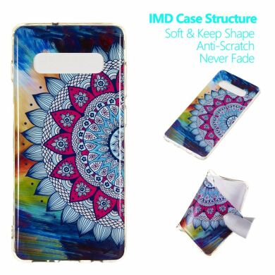 Силиконовый (TPU) чехол Deexe LumiCase для Samsung Galaxy S10 Plus (G975) - Colorized Mandala