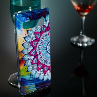 Силиконовый (TPU) чехол Deexe LumiCase для Samsung Galaxy S10 Plus (G975) - Colorized Mandala