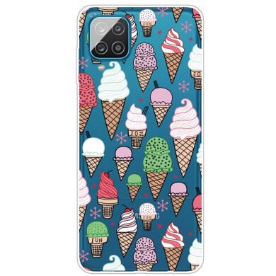 Силиконовый (TPU) чехол Deexe Pretty Glossy для Samsung Galaxy A12 (A125) / A12 Nacho (A127) / M12 (M127) - Ice Cream