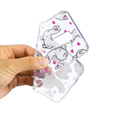 Силиконовый (TPU) чехол Deexe Pretty Glossy для Samsung Galaxy A6+ 2018 (A605) - Alpacas