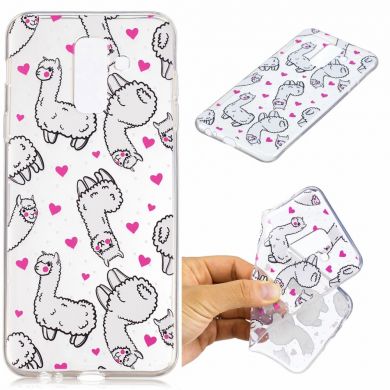 Силиконовый (TPU) чехол Deexe Pretty Glossy для Samsung Galaxy A6+ 2018 (A605) - Alpacas