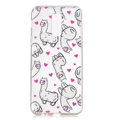 Силиконовый (TPU) чехол Deexe Pretty Glossy для Samsung Galaxy A6+ 2018 (A605) - Alpacas