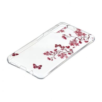 Силиконовый (TPU) чехол Deexe Pretty Glossy для Samsung Galaxy A7 2018 (A750) - Flowers and Butterflies