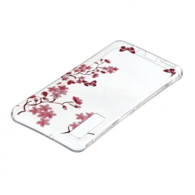 Силиконовый (TPU) чехол Deexe Pretty Glossy для Samsung Galaxy A7 2018 (A750) - Flowers and Butterflies