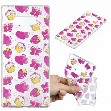 Силіконовий (TPU) чохол Deexe Pretty Glossy для Samsung Galaxy Note 9 (N960) - Cake and Strawberry