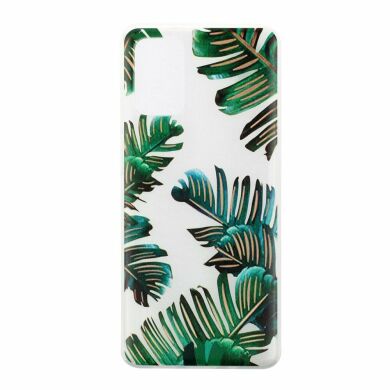 Силиконовый (TPU) чехол Deexe Pretty Glossy для Samsung Galaxy S20 Ultra (G988) - Leaves