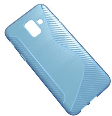 Силиконовый (TPU) чехол Deexe S Line для Samsung Galaxy A6 2018 (A600) - Light Blue