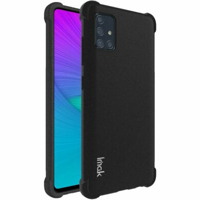 Силіконовий (TPU) чохол IMAK Airbag Case для Samsung Galaxy A71 (A715) - Matte Black