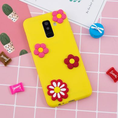 Силиконовый (TPU) чехол UniCase 3D Cartoon Pattern для Samsung Galaxy A6+ 2018 (A605) - Flower Pattern