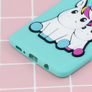 Силиконовый (TPU) чехол UniCase 3D Pattern для Samsung Galaxy A9 2018 (A920) - Two Unicorns
