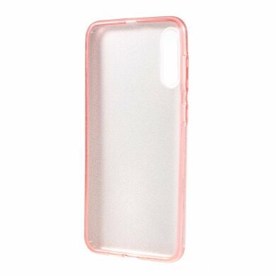 Силиконовый (TPU) чехол UniCase Glitter Cover для Samsung Galaxy A70 (A705) - Rose Gold