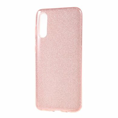 Силиконовый (TPU) чехол UniCase Glitter Cover для Samsung Galaxy A70 (A705) - Rose Gold