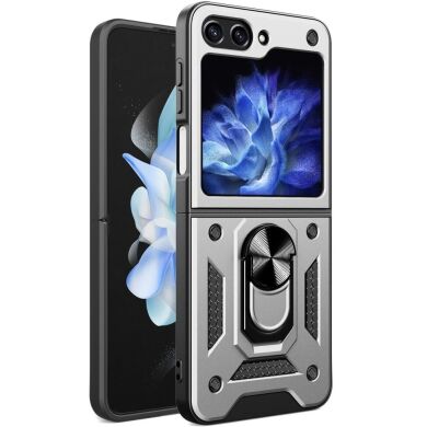 Защитный чехол Deexe Armor Shield (FF) для Samsung Galaxy Flip 6 - Silver