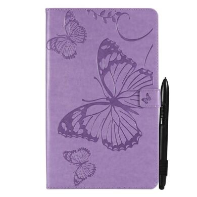 Защитный чехол Deexe Butterfly для Samsung Galaxy Tab A7 Lite (T220/T225) - Purple