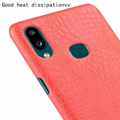 Защитный чехол Deexe Croco Style для Samsung Galaxy A10s (A107) - Red