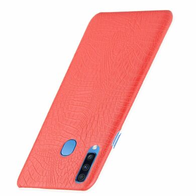 Защитный чехол Deexe Croco Style для Samsung Galaxy A20s (A207) - Red