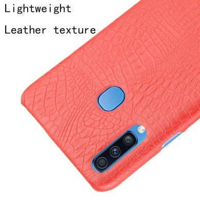 Захисний чохол Deexe Croco Style для Samsung Galaxy A20s (A207) - Red
